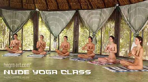 Nude yoga class